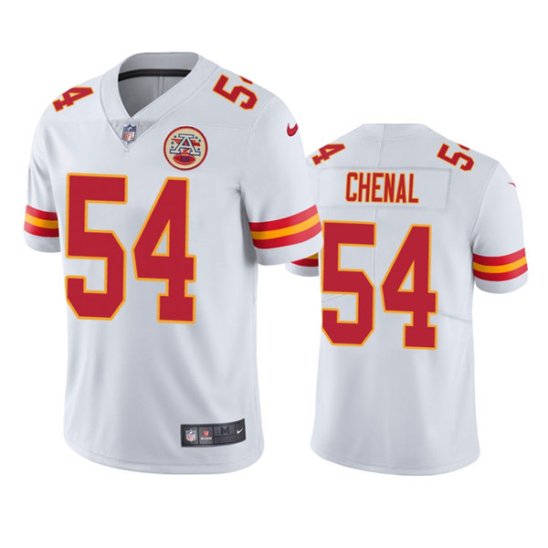 Men's Kansas City Chiefs #54 Leo Chenal White Vapor Untouchable Limited Jersey