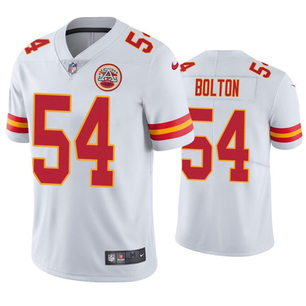 Men's Kansas City Chiefs #54 Nick Bolton Nike White Vapor Untouchable Limited Jersey