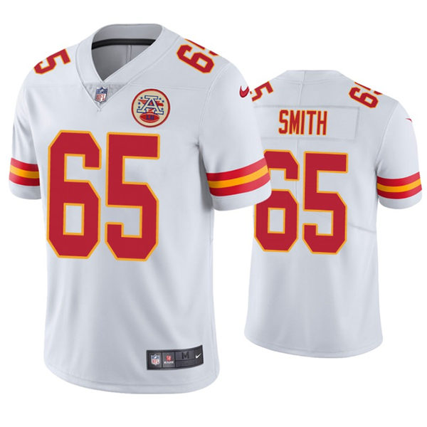 Men's Kansas City Chiefs #65 Trey Smith Nike White Vapor Untouchable Limited Jersey