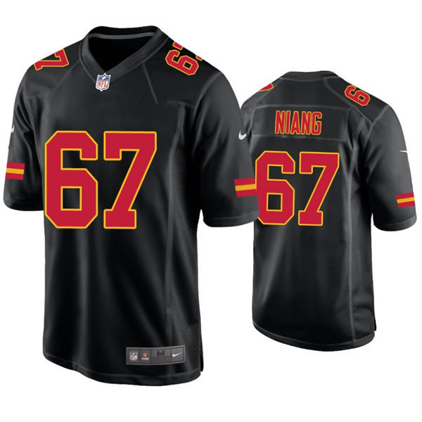 Men's Kansas City Chiefs #67 Lucas Niang Nike Black Game Fashion Jersey