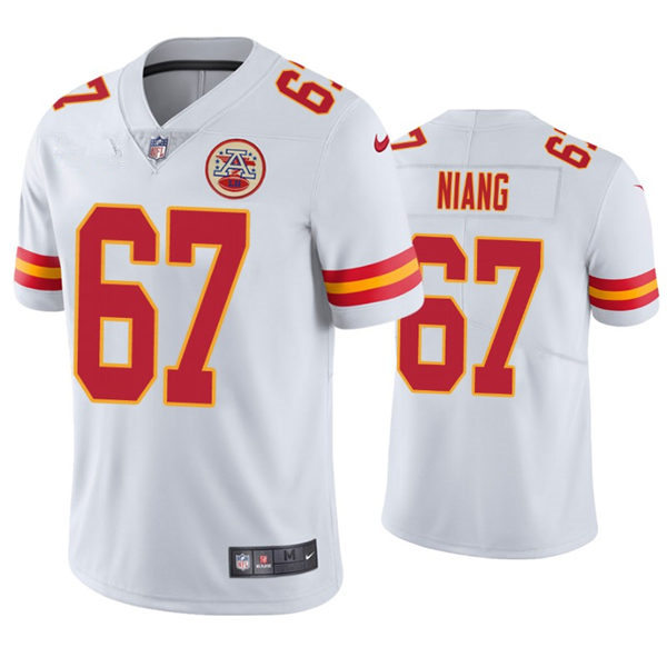 Men's Kansas City Chiefs #67 Lucas Niang Nike White Vapor Untouchable Limited Jersey