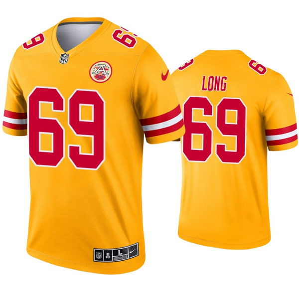 Men's Kansas City Chiefs #69 Kyle Long Nike Gold Inverted Legend Jersey