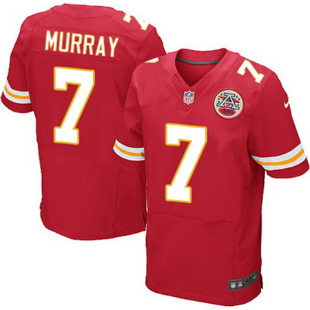 Men's Kansas City Chiefs #7 Aaron Murray Red Team Color Elite Jersey