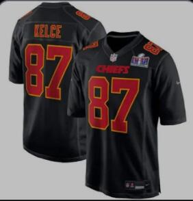 Men's Kansas City Chiefs #87 Travis Kelce Black Fashion Limited Stitched Jersey