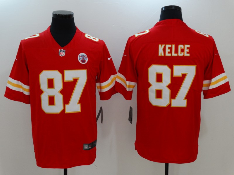 Men's Kansas City Chiefs #87 Travis Kelce Nike Red Game Player Football Jersey