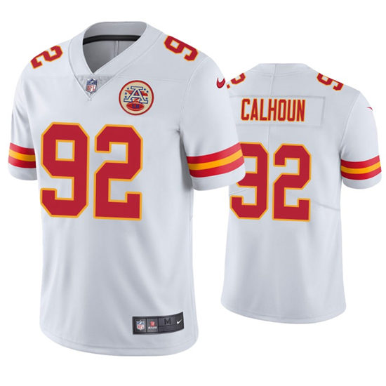 Men's Kansas City Chiefs #92 Shilique Calhoun Nike White Vapor Untouchable Limited Jersey