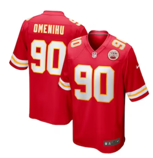 Men's Kansas City Chiefs Charles Omenihu Nike Red Game Player Jersey