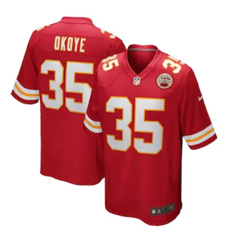 Men's Kansas City Chiefs Christian Okoye Nike Red Game Retired Player Jersey