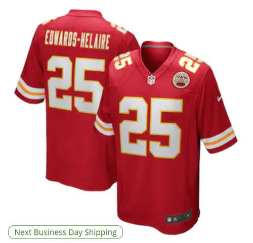 Men's Kansas City Chiefs Clyde Edwards-Helaire Nike Red Game Jersey