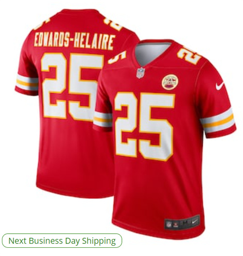 Men's Kansas City Chiefs Clyde Edwards-Helaire Nike Red Legend Jersey