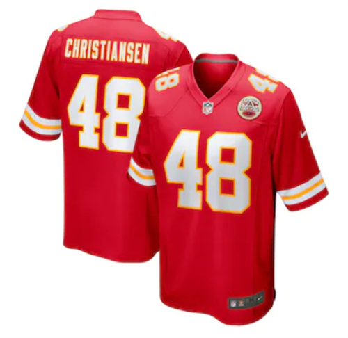Men's Kansas City Chiefs Cole Christiansen Nike Red Game Player Jersey