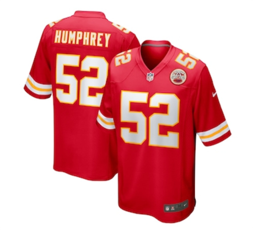 Men's Kansas City Chiefs Creed Humphrey Nike Red Game Jersey