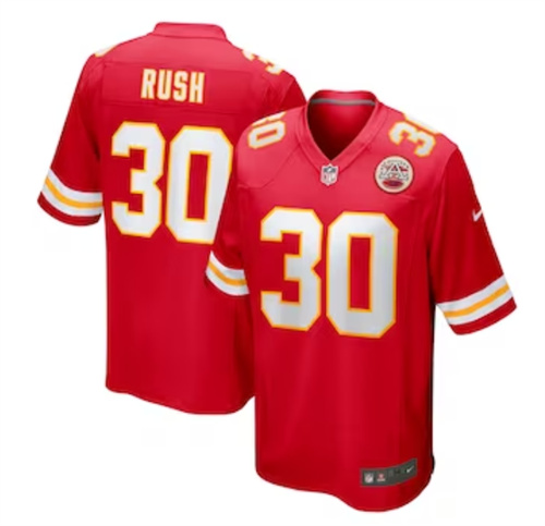Men's Kansas City Chiefs Darius Rush Nike Red Team Game Jersey