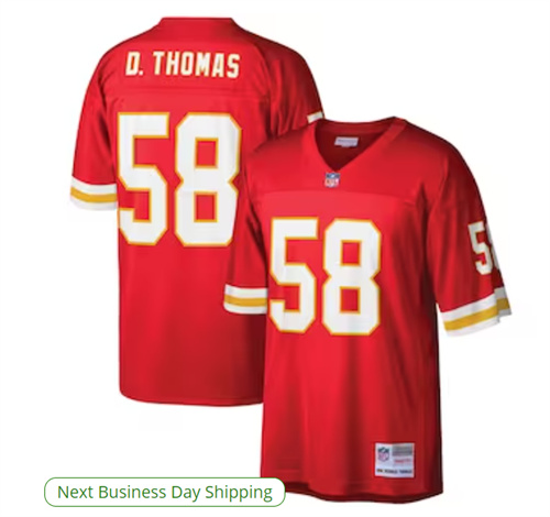 Men's Kansas City Chiefs Derrick Thomas Mitchell & Ness Red Legacy Replica Jersey