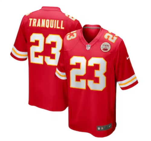 Men's Kansas City Chiefs Drue Tranquill Nike Red Game Player Jersey
