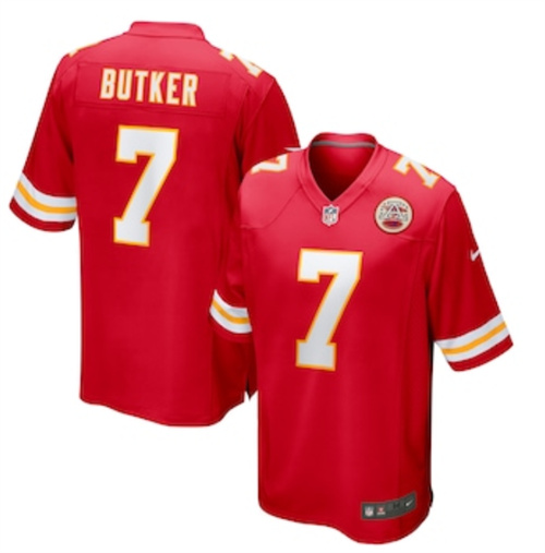 Men's Kansas City Chiefs Harrison Butker Nike Red Game Jersey
