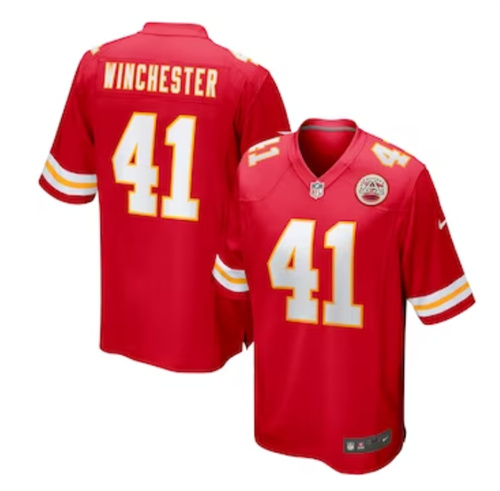 Men's Kansas City Chiefs James Winchester Nike Red Game Jersey