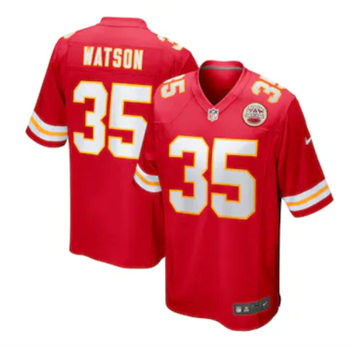 Men's Kansas City Chiefs Jaylen Watson Nike Red Game Player Jersey