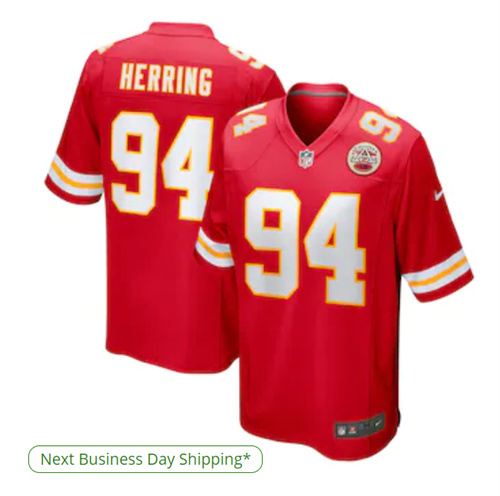 Men's Kansas City Chiefs Malik Herring Nike Red Team Game Player Jersey