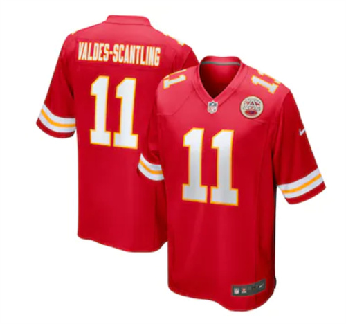 Men's Kansas City Chiefs Marquez Valdes-Scantling Nike Red Game Jersey