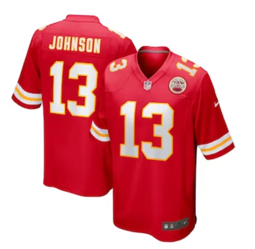 Men's Kansas City Chiefs Nazeeh Johnson Nike Red Game Player Jersey