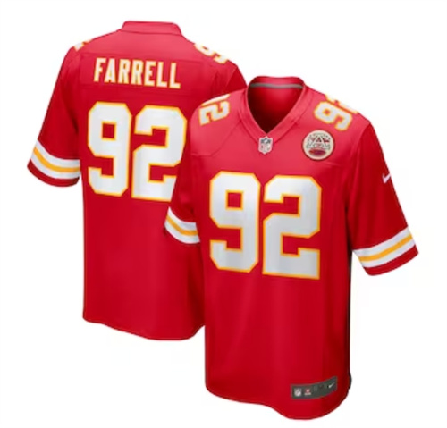 Men's Kansas City Chiefs Neil Farrell Jr. Nike Red Team Game Jersey