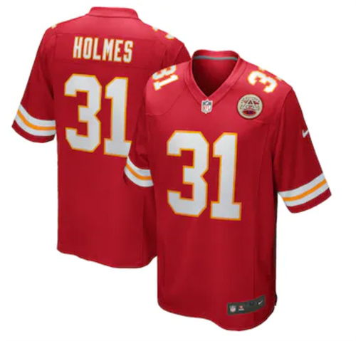 Men's Kansas City Chiefs Priest Holmes Nike Red Game Retired Player Jersey
