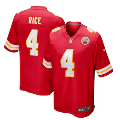 Men's Kansas City Chiefs Rashee Rice Nike Red Game Jersey