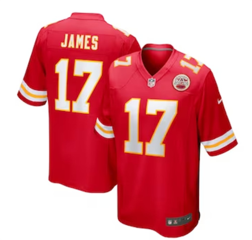 Men's Kansas City Chiefs Richie James Nike Red Game Jersey