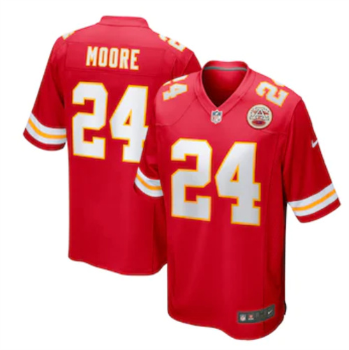 Men's Kansas City Chiefs Skyy Moore Nike Red Game Player Jersey