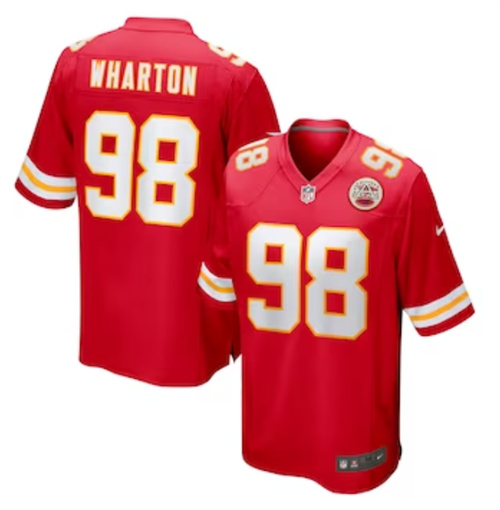 Men's Kansas City Chiefs Tershawn Wharton Nike Red Game Jersey