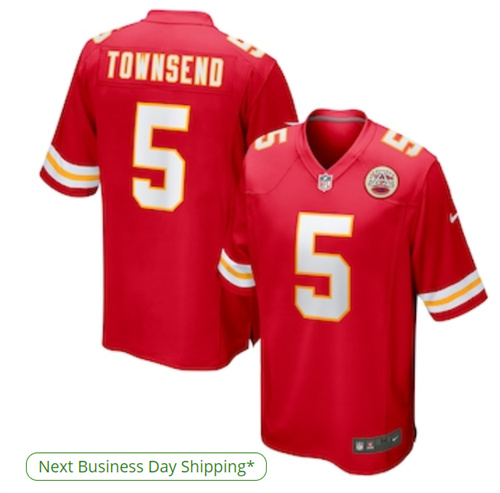 Men's Kansas City Chiefs Tommy Townsend Nike Red Game Jersey