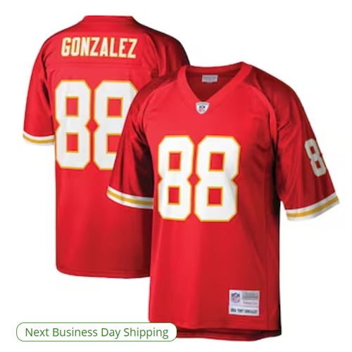Men's Kansas City Chiefs Tony Gonzalez Mitchell & Ness Red Legacy Replica Jersey