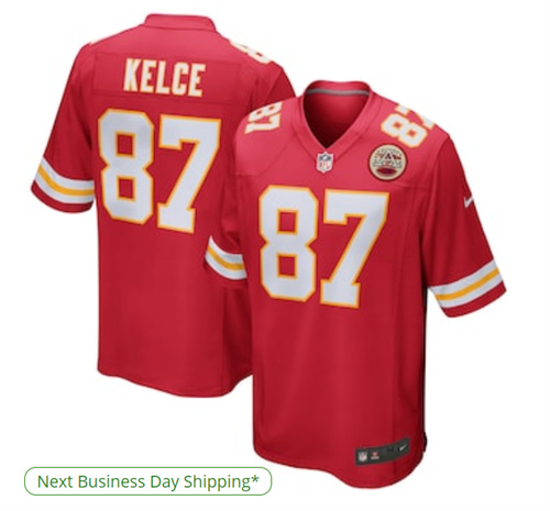 Men's Kansas City Chiefs Travis Kelce Nike Red Game Jersey
