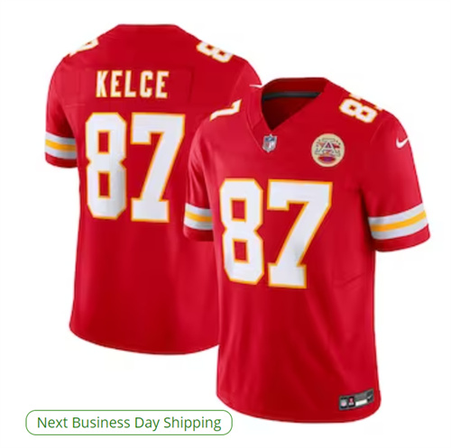 Men's Kansas City Chiefs Travis Kelce Nike Red Vapor F.U.S.E. Limited Jersey