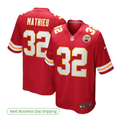 Men's Kansas City Chiefs Tyrann Mathieu Nike Red Game Player Jersey
