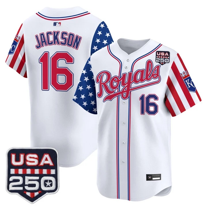 Men's Kansas City Royals America 250 Edition Vapor Premier Limited Jersey #16 BO JACKSON