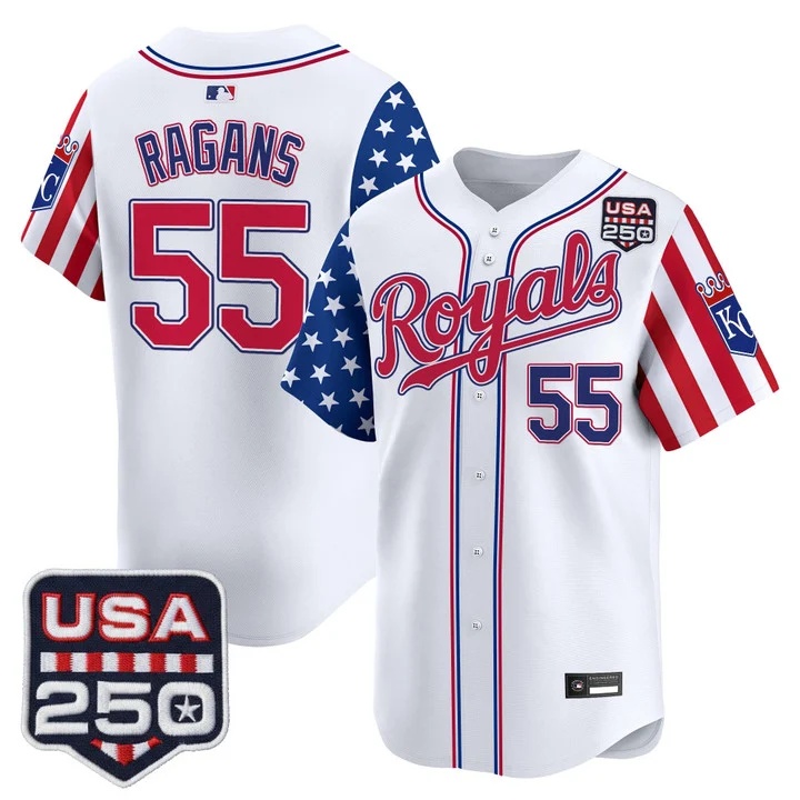Men's Kansas City Royals America 250 Edition Vapor Premier Limited Jersey #55 COLE RAGANS