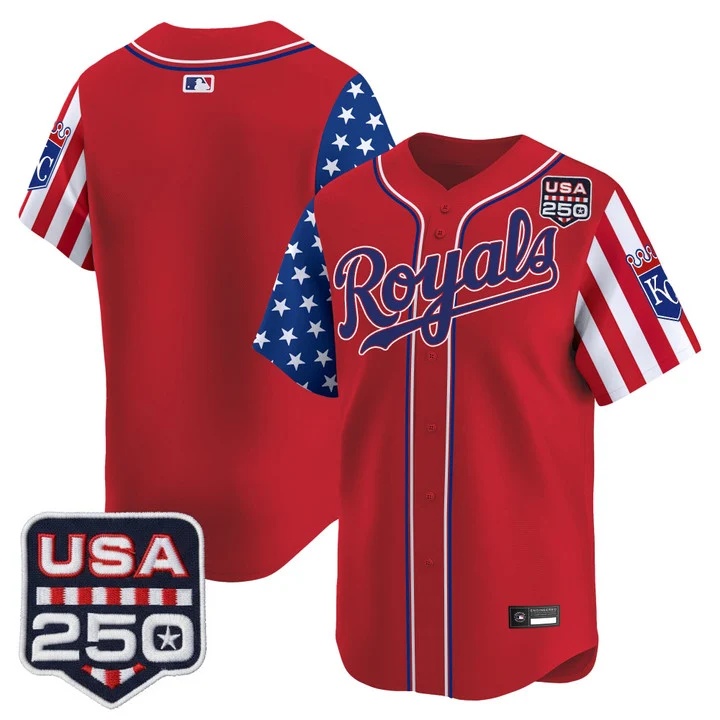 Men's Kansas City Royals America 250 Edition Vapor Premier Limited Jersey RED BLANK