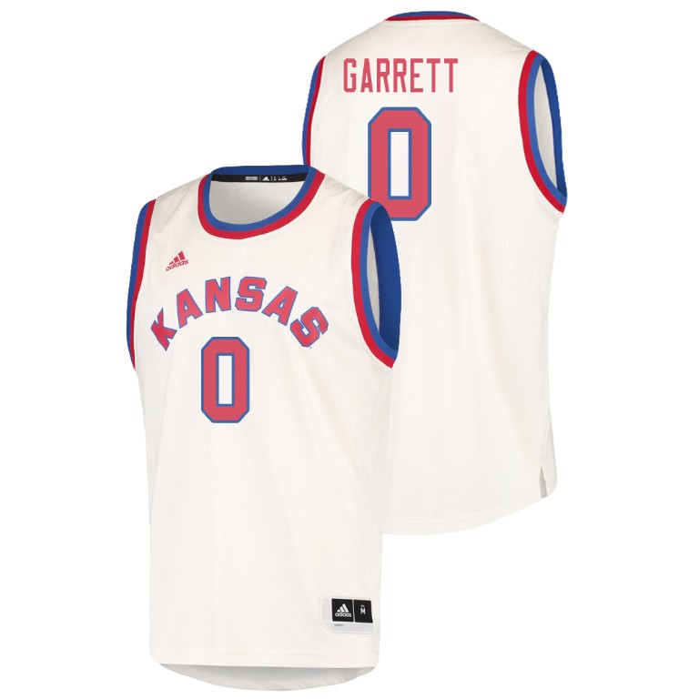 Men's Kansas Jayhawks Cream Marcus Garrett College Basketball Hardwood Classics Jersey