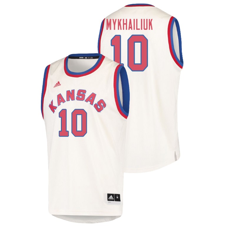 Men's Kansas Jayhawks Cream Sviatoslav Mykhailiuk College Basketball Hardwood Classics Jersey