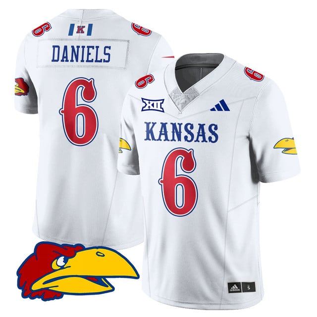 Men's Kansas Jayhawks Football 2025 Limited Jersey #6 Jalon Daniels