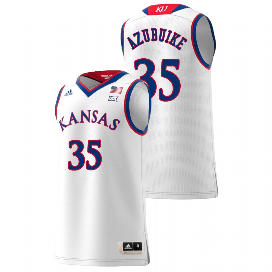 Men's Kansas Jayhawks White Udoka Azubuike College Basketball Swingman Jersey