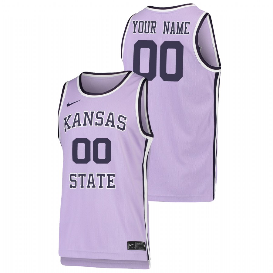 Men's Kansas State Wildcats Custom 2019-20 Basketball Jersey Purple