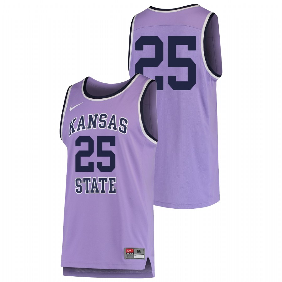 Men's Kansas State Wildcats Purple College Basketball Replica Jersey