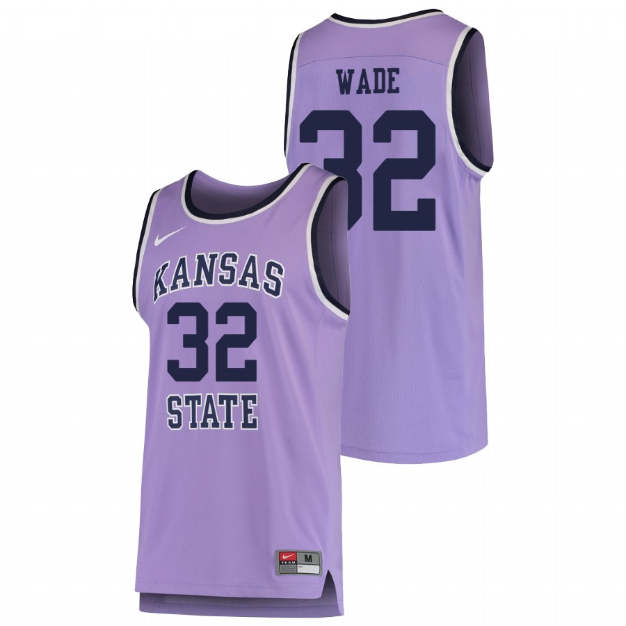Men's Kansas State Wildcats Purple Dean Wade Basketball Replica Jersey