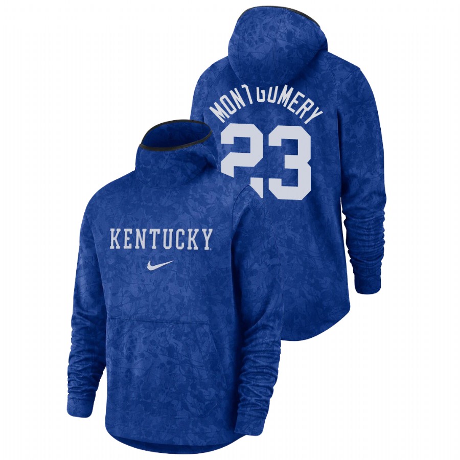 Men's Kentucky Wildcats EJ Montgomery Royal Basketball Spotlight Team Logo Pullover Hoodie