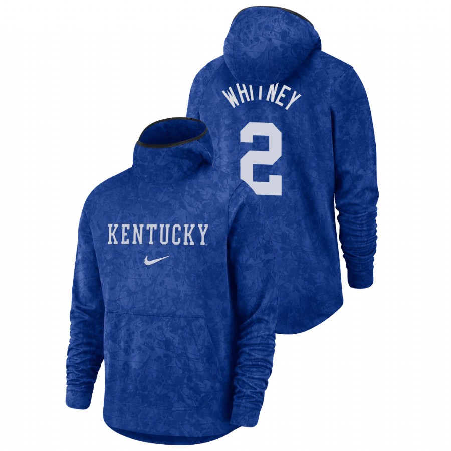 Men's Kentucky Wildcats Kahlil Whitney Royal Basketball Spotlight Team Logo Pullover Hoodie