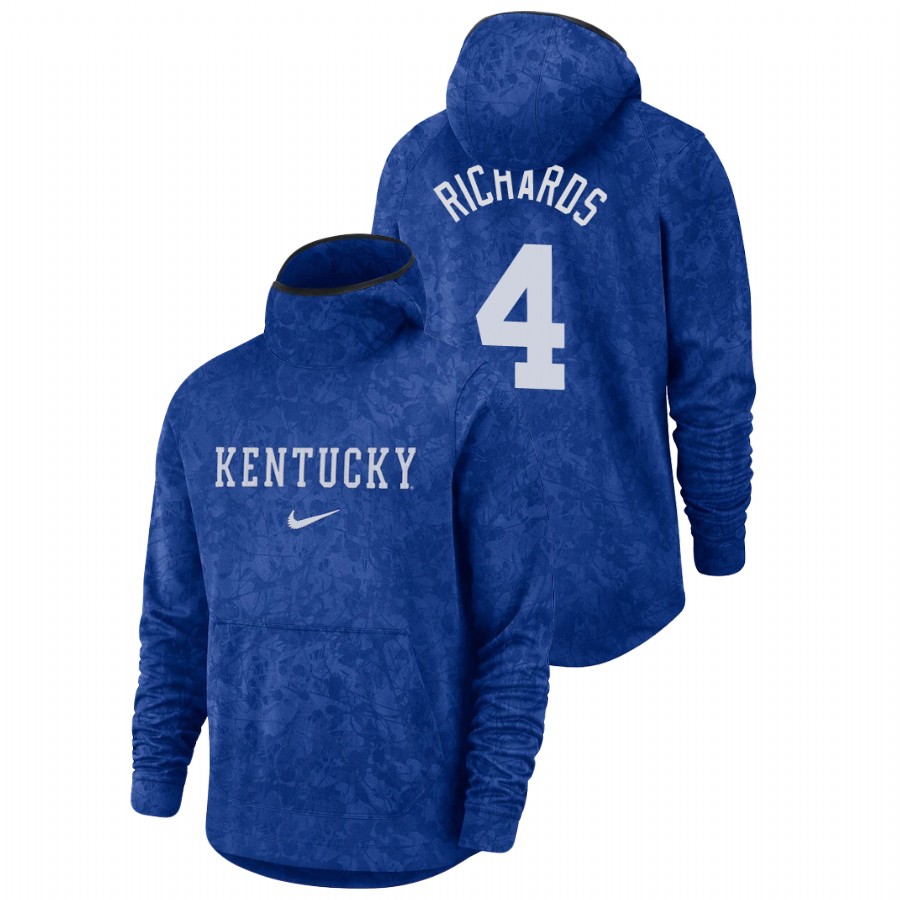 Men's Kentucky Wildcats Nick Richards Royal Basketball Spotlight Team Logo Pullover Hoodie