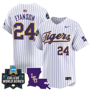 Men's LSU Tigers 2025 World Series Vapor Premier Limited Jersey - All Stitched Anthony Eyanson   24
